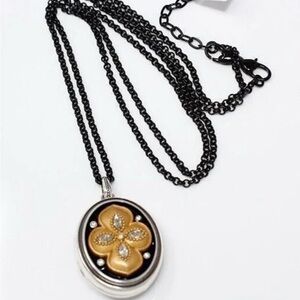 Brighton Monarch Love Locket reversible and adjustable chain NWT holds 2 photos